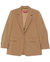 Max Mara - Jassen ,Bruin ,Single-Breasted Jasje - Lyst