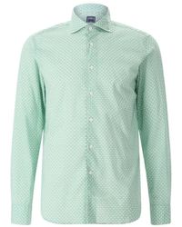 Fedeli - Overhemden ,Groen ,Katoen Casual Shirts - Lyst