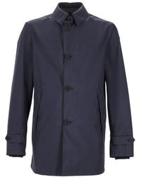 Herno - Jassen ,Blauw ,Polyester Regenjas - Lyst