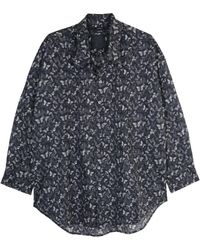 R13 - Pintuck Drop Neck Hemd - Lyst