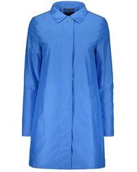 Moorer - Jassen ,Blauw ,Polyester Techno Fabric Jas Met Logodetails - Lyst