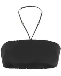 DSquared² - Tops ,Zwart ,Icon Leren Afgewerkte Top - Lyst