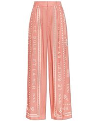 Balmain - Broeken ,Roze ,Pleated Broeken - Lyst