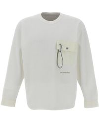 and wander - Round-Neck Knitwear - Lyst