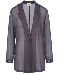 Alysi - Jassen ,Bruin ,Giacca Chemisier - Lyst