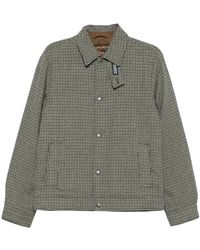 Woolrich - Jassen ,Bruin ,Wol Wool Check Keating Shirt Jacket - Lyst