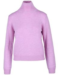 Ballantyne - Truien & Vesten ,Roze ,Wol Wollen Pullover Sweater Met Turtleneck - Lyst