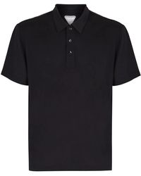 Bottega Veneta - Baumwoll Polo Shirt Mit Seitenschlitzen - Lyst