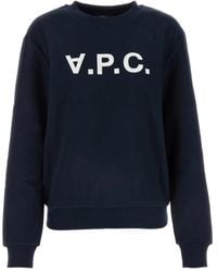 A.P.C. - Hoodies & Sweatvesten ,Blauw ,Sweatshirt - Lyst
