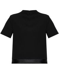 Jil Sander - Truien & Vesten ,Zwart ,Wol Wollen Top Met Korte Mouwen - Lyst