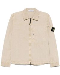 Stone Island - Canvas Logo Jas Ss25 - Lyst