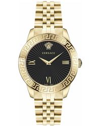 Versace - Greca signature bracciale in acciaio orologio - Lyst