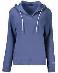North Sails - Blauwe Katoenen Sweater Hoodie - Lyst