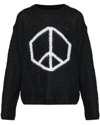 AllSaints - Message Oversized Wollpullover - Lyst