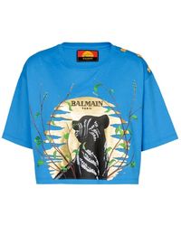 Balmain - Tops ,Blauw ,Katoen Disney X The Lion King - Lyst