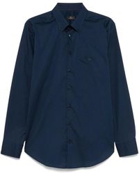 Etro - Overhemden ,Blauw ,Katoen Overhemd Met Lange Mouwen En Knopen - Lyst