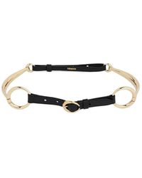 Rabanne - Luxe Nero E Oro Accessoires Riem - Lyst