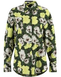 MSGM - Overhemden ,Veelkleurig ,Katoen Bloemenprint Shirt Met Lange Mouwen - Lyst