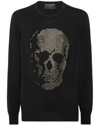 Philipp Plein - Cashmere Pullover Round Neck Ls Skull - Lyst