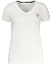 Guess - Witte Katoenen Tops & T-Shirt - Lyst