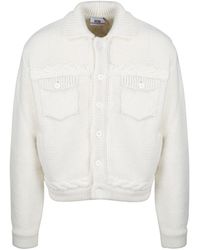 Gcds Knitted Jacket - Wit