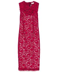 P.A.R.O.S.H. - Macramé Midi Dress - Lyst