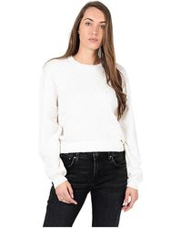 Silvian Heach - Truien & Vesten ,Wit ,Rondgebreide Trui Met Ronde Hals - Lyst