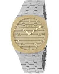 Gucci - Ya 163405 -watch 38mm stainless steel and 18k yellow gold plated multi-layered case - Lyst