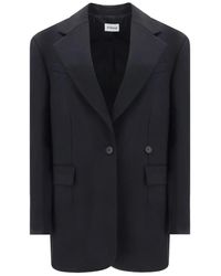 P.A.R.O.S.H. - Jassen ,Zwart ,Wol Stijlvolle Nero Over Blazer - Lyst