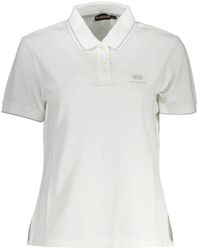 Napapijri - Witte Polo Korte Mouwen Vrouwen - Lyst