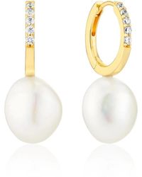 Sif Jakobs Jewellery - Vergoldete ohrringe mit zirkonia und perlen - Lyst