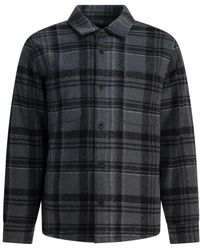 Vince - Grijze Check Overshirt Jas Aw25 - Lyst
