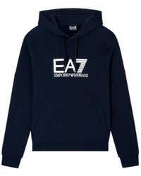 EA7 - Visibility Hooded Sweatshirt Van Katoenmix - Lyst