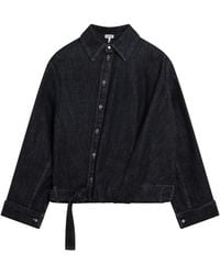 Loewe - Draped Denim Shirt - Lyst