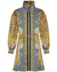 Versace - Vestido Corto Con Animal Print - Lyst