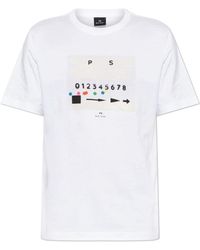 Paul Smith - T-Shirt Met Print - Lyst