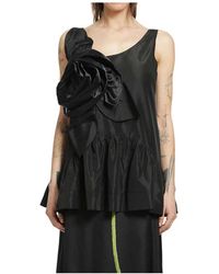 Simone Rocha - Tilted Neck Peplum Top - Lyst