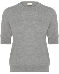 Part Two - Grau Melange Strickpullover - Lyst