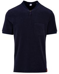 Aspesi - Tops ,Blauw ,Blauw Polo Shirt - Lyst