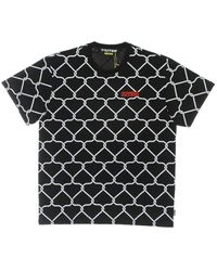 Iuter - Schwarzes Net Tee Kurzarm T-Shirt - Lyst