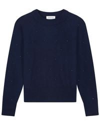 FABIENNE CHAPOT - Truien & Vesten ,Blauw ,Wol Lidi Rhinestone Pullover - Lyst