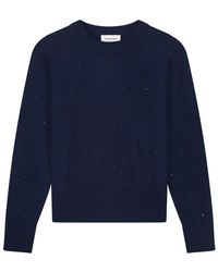 FABIENNE CHAPOT - Truien & Vesten ,Blauw ,Wol Lidi Rhinestone Pullover - Lyst