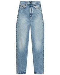 Versace - Jeans ,Blauw ,Katoen Slim Tapered Jeans - Lyst