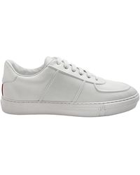 Moncler - New york sneaker in pelle bianca - Lyst