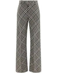 Burberry - Wide Trousers - Lyst