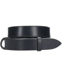 Orciani - Accessoires ,Zwart ,Leer Zwarte Leren Riem Zonder Gesp - Lyst