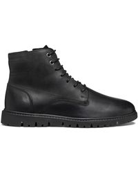 Geox - Schwarze stiefeletten für männer - Lyst