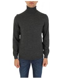 BOSS - Truien & Vesten ,Grijs ,Wol Musso-P Rollneck Sweater - Lyst