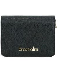 Braccialini - Accessoires ,Zwart ,Leer Kleine Leren Portemonnee - Lyst