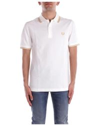 Fred Perry - Weiße Polo T-Shirts Und Polos - Lyst